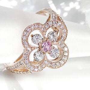 K18PG ピンクサファイヤ&ダイヤモンド リング【送料無料】【代引手数料無料】【刻印無料】【品質保証書付】ピンクサファイア ダイヤ リング ダイア ピンクゴー...