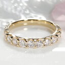 K18YG テンダイヤモンド ハーフエタニティリング 【 1.0ct】 /【送料無料】【代引手数料無料】【刻印無料】【品質保証書付】ダイヤエタニティ ダイヤモン...