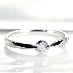 K18WG 一粒ダイヤモンド リング【0.1ct】【送料無料】【代引手数料無料】【刻印無料】【品質保証書】18金 ゴールド ホワイトゴールド ダイヤリング 4月...