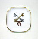 リチャードジノリ・ジュビレオコレクション　9cm極小角皿教皇紋章・鍵　5065