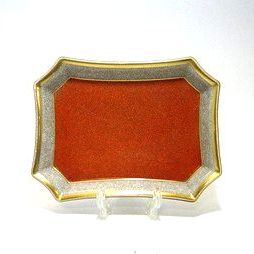 ロイヤルコペンハーゲン デンマーク製 Karakeli カラケリ　貫乳 角皿 12X16cm