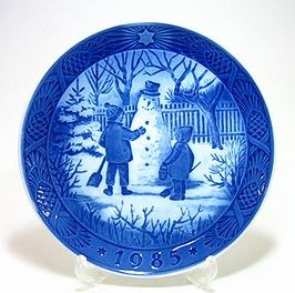 ロイヤルコペンハーゲン・イヤープレート 1985年 雪だるま 18cm