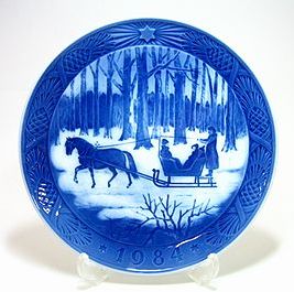 ロイヤルコペンハーゲン・イヤープレート 1984年 ジングルベル 18cm