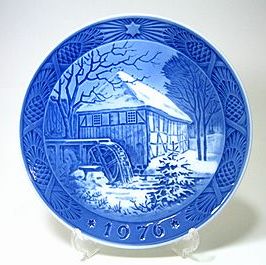 ロイヤルコペンハーゲン・イヤープレート 1976年 ビベックの水車小屋 18cm