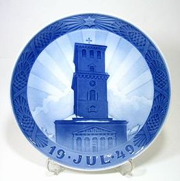 ロイヤルコペンハーゲン・クリスマスプレート 1949年 聖母マリア大聖堂 18cm