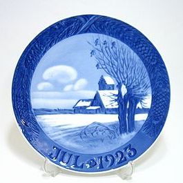 ロイヤルコペンハーゲン・クリスマスプレート 1923年 デンマークの風景 18cm