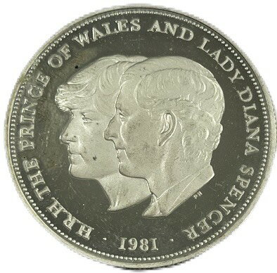 樂天商城 - 英国チャールズ皇太子殿下ご成婚記念 銀貨 1981年 プルーフ 25ペンス 未使用 エリザベス2世 記念コイン プラケース付き