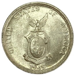 【楽天市場】フィリピン銀貨 50センタボ 1/2ペソ 1945年 UNC アンティークコイン NGC PCGS Philippines