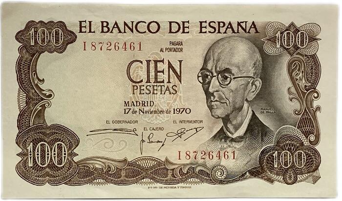 スペイン紙幣 100ペセタ 未使用 1970年 世界 外国 貨幣 古銭 旧紙幣 旧札 旧 紙幣 アンティーク