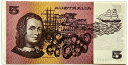 オーストラリア 5ドル クームズ ランドール 1967年 美品 世界 外国 貨幣 古銭 旧紙幣 旧札 旧 紙幣 アンティーク 2