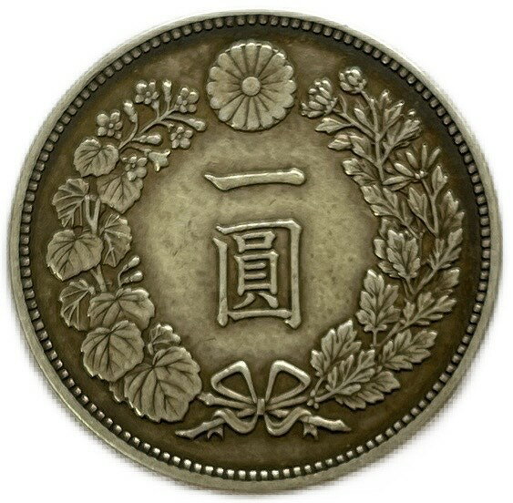【銀貨】 新1円銀貨 大型 明治17年 1884 年 美品 一圓銀貨 日本 貨幣 古銭 アンティークコイン 硬貨 コイン