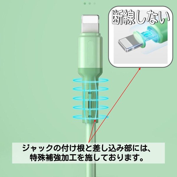 iPhone充電ケーブル 充電コード 充電器 ライトニングケーブル 長い 2m 1本 データ転送ケーブル 急速充電 iPhone13/12/11 XS Max XR X 8 7 6s/6 iPad