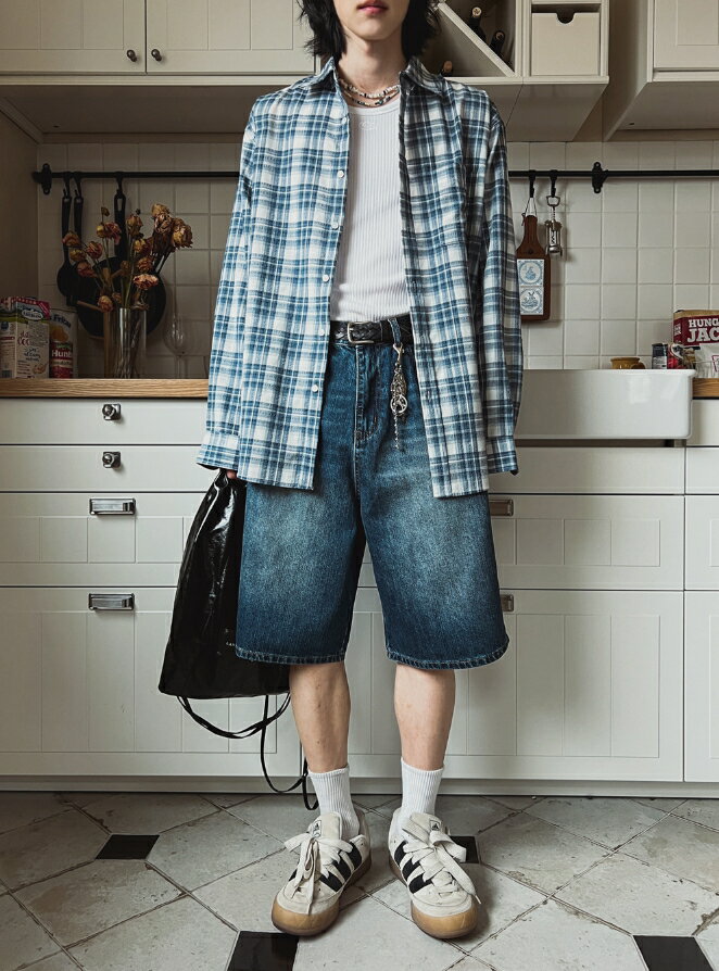 【送料無料】ツープラン【2plan】Tailor washed Bermuda denim pants / テーラーウォッシュ加工バミューダデニムパンツ【公式ショップ】