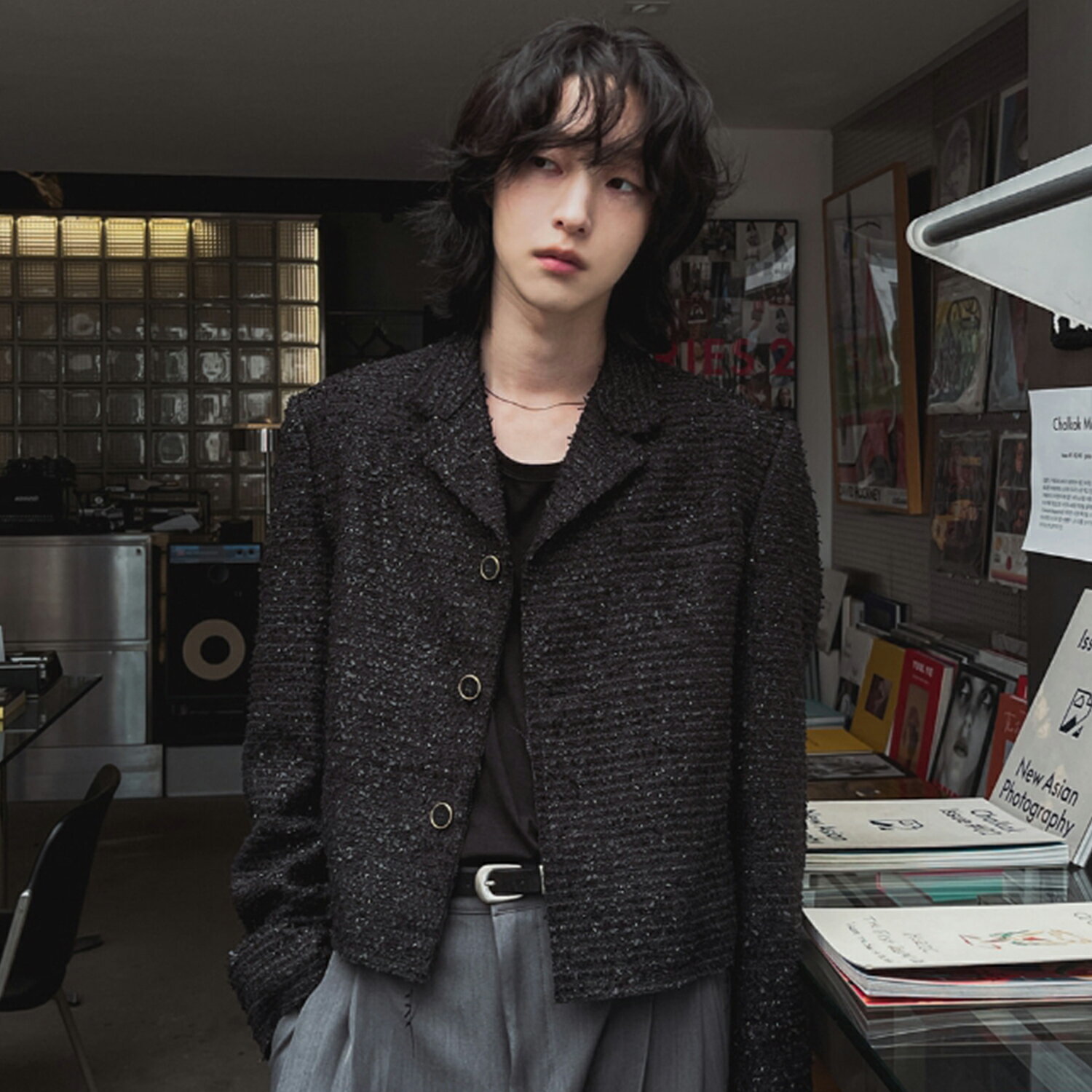 【送料無料】ツープラン【2plan】[LAN ARCHIVE] Pearl tweed jacket / [LAN ARCHIVE] パールツイードジ..