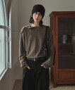 【送料無料】ツープラン【2plan】Tony snap stripe fur knitwear / トニースナップストライプファーニット【公式ショップ】