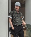 【送料無料】ツープラン【2plan】Ore Camo Leather Patch Half Shirt / オレカモレザーパッチ半袖シャツ【公式ショップ】