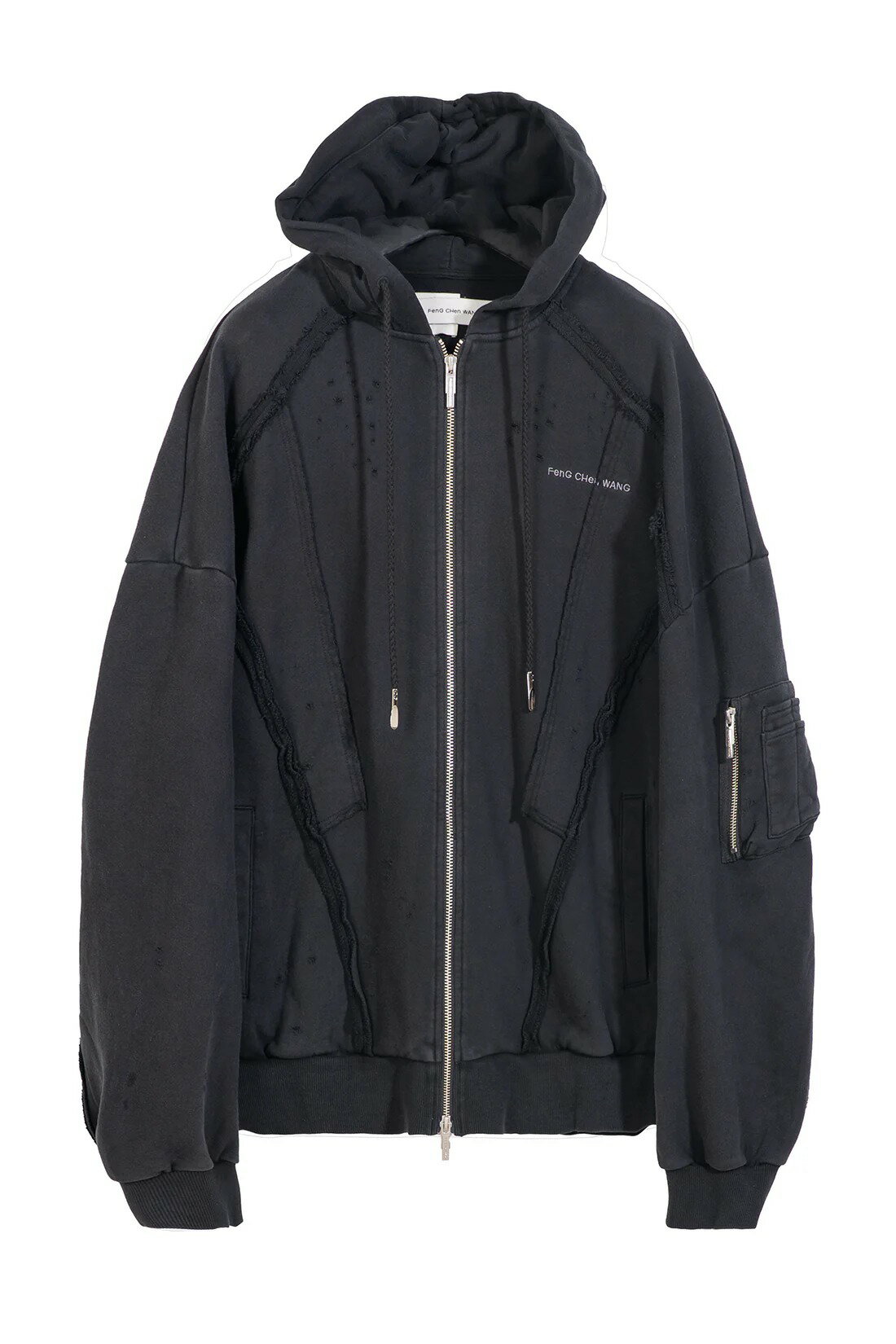 【送料無料】フェンチェンワン【Feng Chen Wang】25SS★ DECONSTRUCTION ZIP HOODIE / デコンストラクションジップフード...