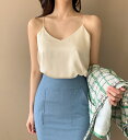 【送料無料】アイアムマリ【I AM MARI】Brussel Satin Sleeveless Blouse / ブラッセルサテンキャミソールブラウス【公式ショップ】(4)