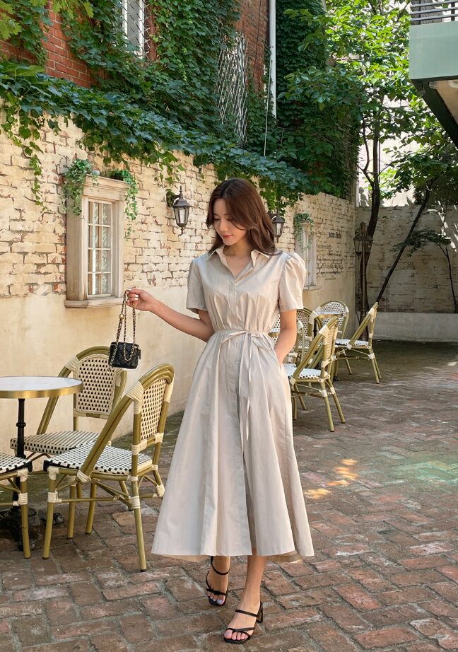 【送料無料】アイアムマリ【I AM MARI】Zendi Pleated Puff Shirt One Piece / ゼンディプリーツパフシャツワンピース【公式ショップ】