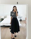 【送料無料】アイアムマリ【I AM MARI】Joanne Flared Long Skirt (belt set) / ジョアンフレアロングスカート(ベルトセ...