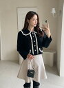 【送料無料】アイアムマリ【I AM MARI】Mazel Frill Collar Heart Cardigan / マゼルフリルカラーハートカーディガン【公式...