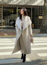【送料無料】アイアムマリ【I AM MARI】Rovia Shawl Collar Wool Long Coat / ロビアショール襟付きウールロングコート【公...
