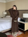 【送料無料】アイアムマリ【I AM MARI】Sepil Ribbed Polar Knit Banding Skirt Set / セピルリブポーラーニットバ...