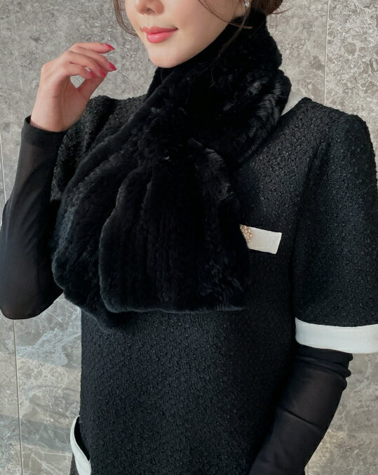 【送料無料】アイアムマリ【I AM MARI】Missharo Rabbit Fur Muffler / ミシャロウサギファーマフラー【公式ショップ】
