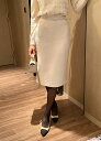 【送料無料】アイアムマリ【I AM MARI】Camel Brushed H-Line Belt Skirt / キャメル裏起毛Hラインベルトスカート【公式ショップ】(4)