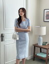 【送料無料】アイアムマリ【I AM MARI】Clary Tweed Puff H-Line One Piece / クラリーツイードパフHラインワンピース【公...