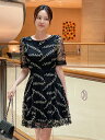 【送料無料】アイアムマリ【I AM MARI】Lemay Embroidered Lace Mini Flare One Piece / レメイ刺繍レースミニフ...