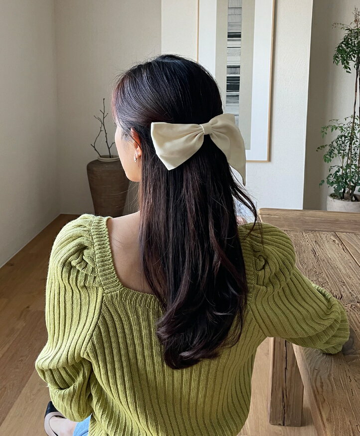 【送料無料】アイアムマリ【I AM MARI】Loria Satin Ribbon Hairpin / ロリアサテンリボンバレッタ【公式ショップ】