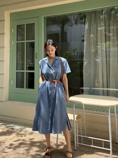【送料無料】アイアムマリ【I AM MARI】Grove Denim Shirt Long One Piece / グローブデニムシャツロングワンピース【公式ショップ】 【送料無料】アイアムマリ【I AM MARI】Grove Denim Shirt Long One Piece / グローブデニムシャツロングワンピース【公式ショップ】