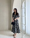【送料無料】アイアムマリ【I AM MARI】Florey Shirring Twill Wrap One Piece / フローリーシャーリングトワールラップ...