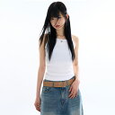 【送料無料】ラウコハウス【Raucohouse】Kinder ribbed knit sleeveless top / キンダーリブニットタンクトップ【公式ショ...