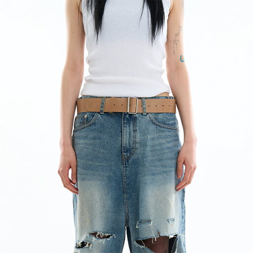 【送料無料】ラウコハウス【Raucohouse】Low square wide leather belt / ロースクエアワイドレザーベルト 男女兼用【公式ショップ】 【送料無料】ラウコハウス【Raucohouse】Low square wide leather belt / ロースクエアワイドレザーベルト 男女兼用【公式ショップ】