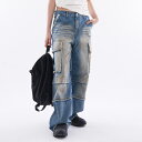 【送料無料】ラウコハウス【Raucohouse】Finishing rough sand cargo denim pants / フィニッシングラフサンドカーゴ...