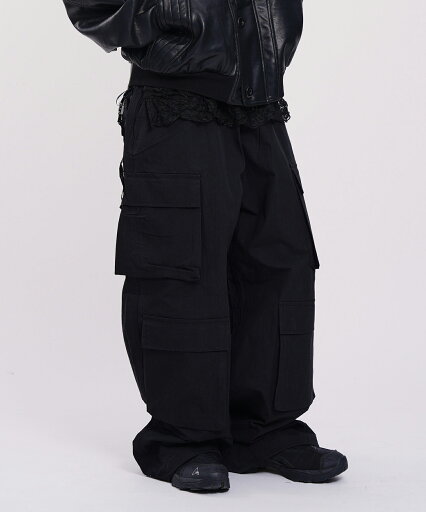 【送料無料】ラウコハウス【Raucohouse】Pixel wide cargo banding pants / ピクセルワイドカーゴバンディングパンツ 男女兼用【公式ショップ】 【送料無料】ラウコハウス【Raucohouse】Pixel wide cargo banding pants / ピクセルワイドカーゴバンディングパンツ 男女兼用【公式ショップ】