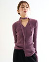 【送料無料】ラウコハウス【Raucohouse】Fine wool tie ribbed cardigan / ファインウールタイリブカーディガン【公式ショップ...