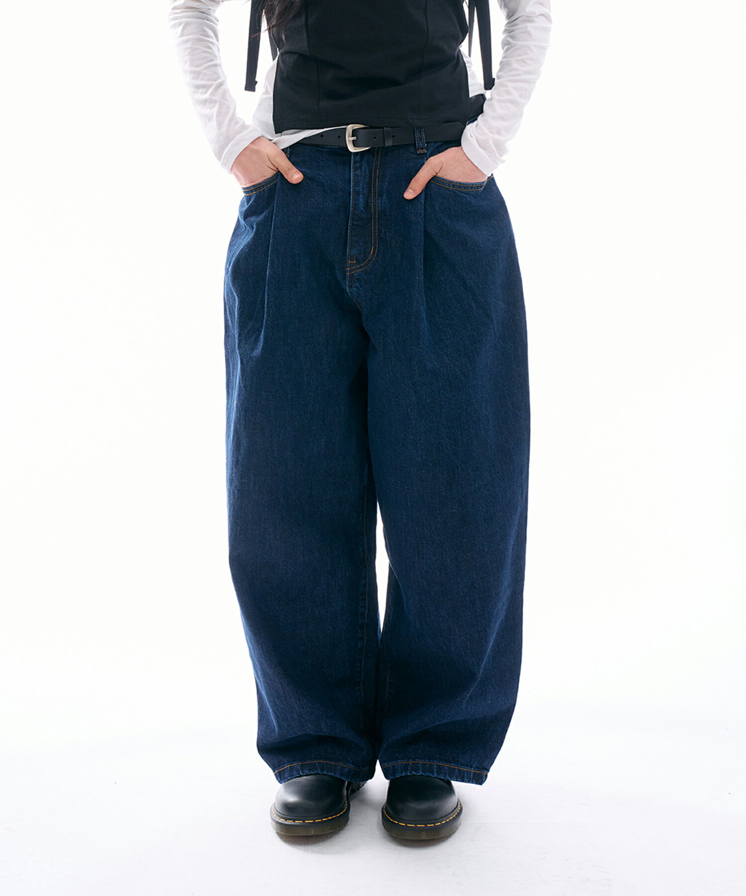 【送料無料】ラウコハウス【Raucohouse】Oberon pintuck balloon denim pants / オベロンピンタックバルーンデニムパンツ【公式ショップ】