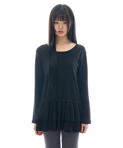 【送料無料】ラウコハウス【Raucohouse】Ruffled string flare one-piece / ラッフルストリングフレアワンピース【公式ショップ】 【送料無料】ラウコハウス【Raucohouse】Ruffled string flare one-piece / ラッフルストリングフレアワンピース【公式ショップ】