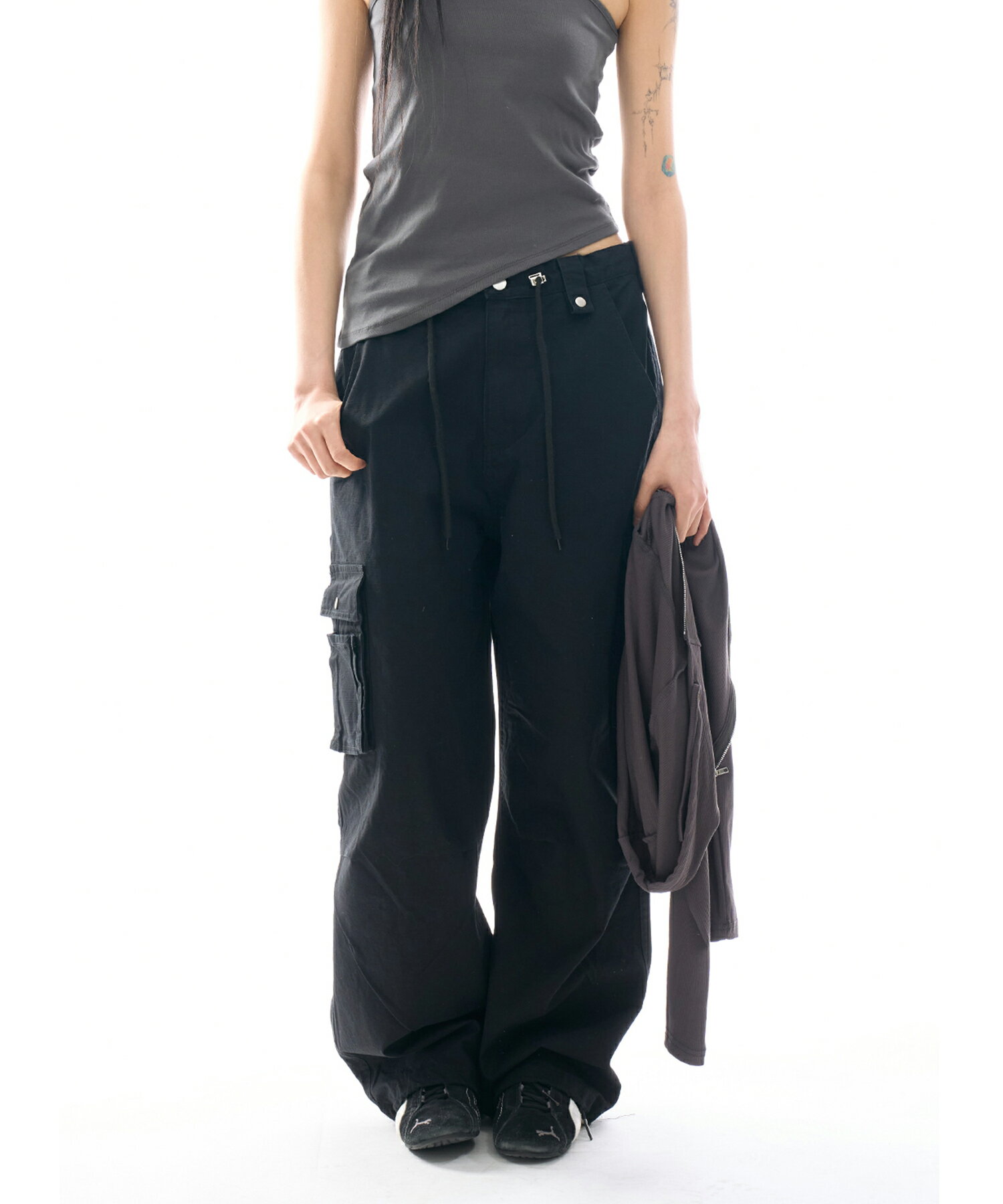 【送料無料】ラウコハウス【Raucohouse】Dimension cargo wide pants / ディメンションカーゴワイドパンツ 男女兼用【公式ショップ】