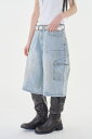【送料無料】ラウコハウス【Raucohouse】Roma carpenter denim bermuda pants / ローマカーペンターデニムバミューダパン...