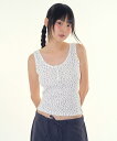 【送料無料】ラウコハウス【Raucohouse】Flower waffle henley sleeveless / フラワーワッフルヘンリーネックタンクトップ【...