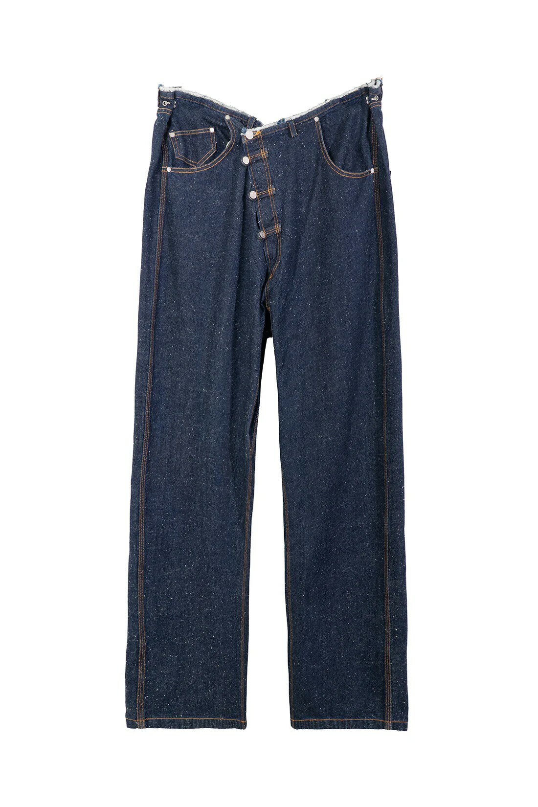 ̵ۥ󥯥󥺡SANKUANZ25SS ASYMMETRICAL RAW-EDGE WIDE-LEG DENIM PANTS / ȥꥫ...