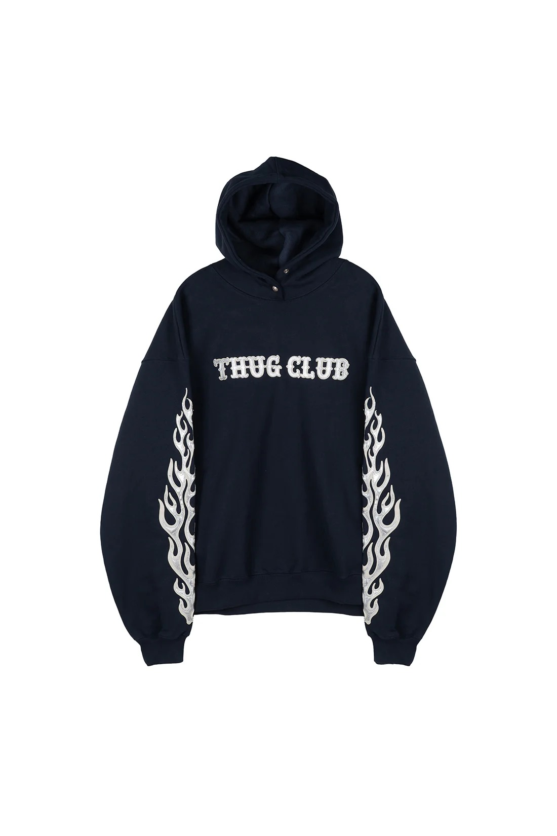 ̵ۥ֡Thug Club25FW Leather Flame Hoodie / 쥶ե졼ѡ ˽ѡڸåס