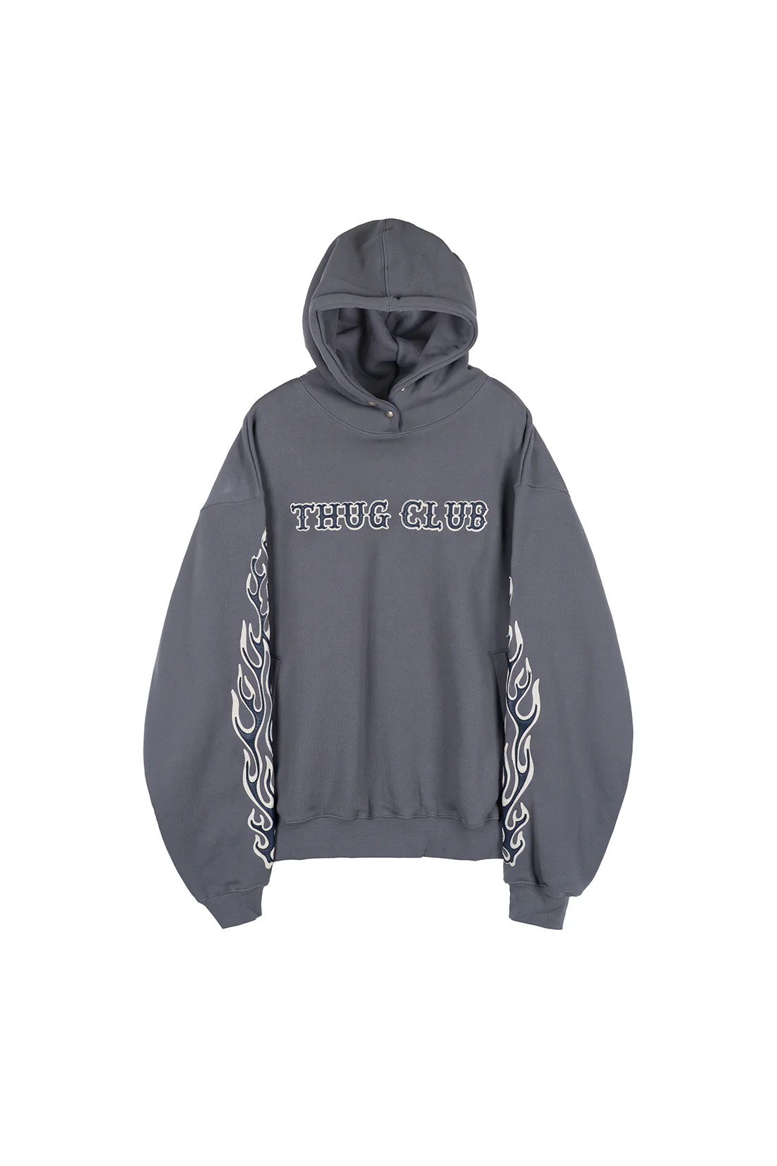 ̵ۥ֡Thug Club25FW Leather Flame Hoodie / 쥶ե졼ѡ ˽ѡڸåס