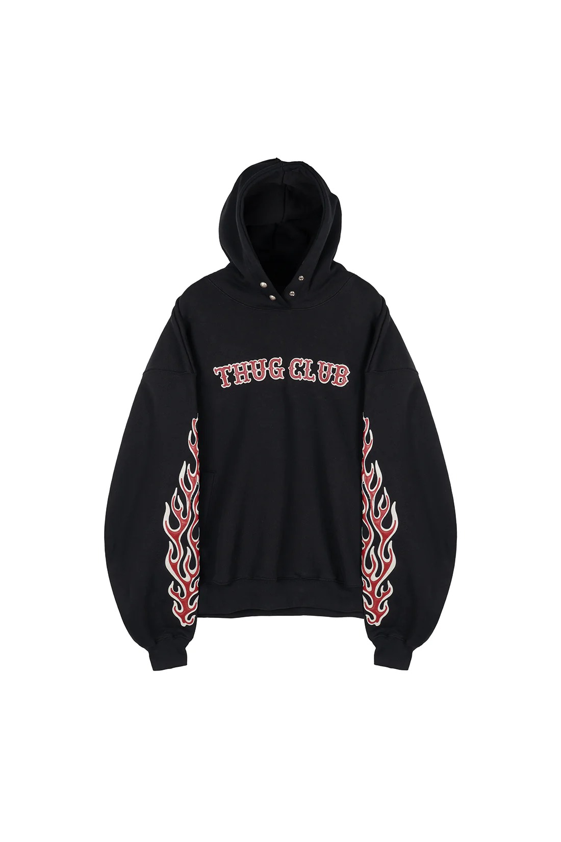 ̵ۥ֡Thug Club25FW Leather Flame Hoodie / 쥶ե졼ѡ ˽ѡڸåס