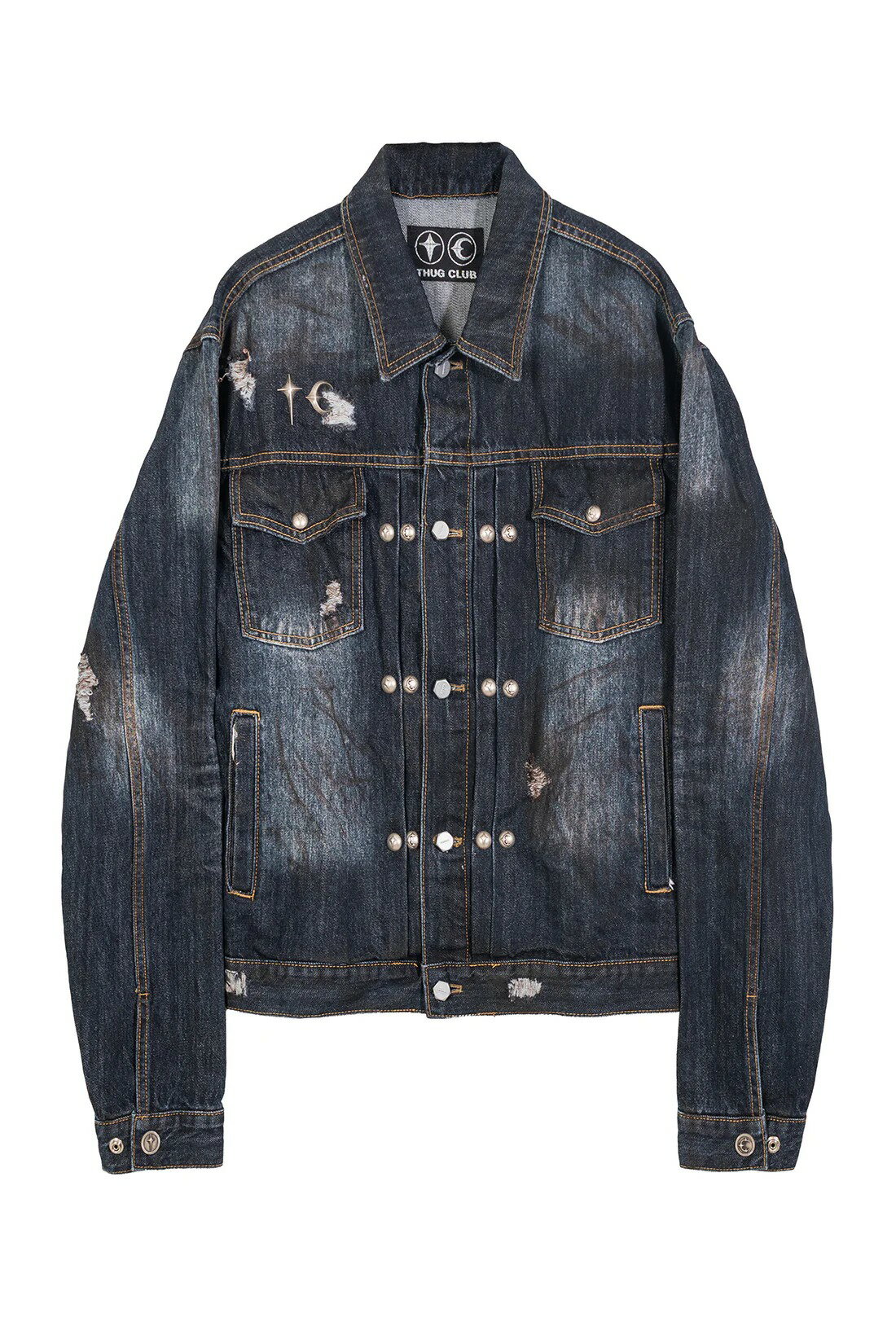 ̵ۥ֡Thug Club25SS Burn Down Denim Jacket / Burn Down Denim Jacket ˽...