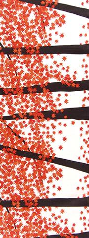 Rakuten - 手ぬぐい総柄90cm 「紅葉」（オレンジ）